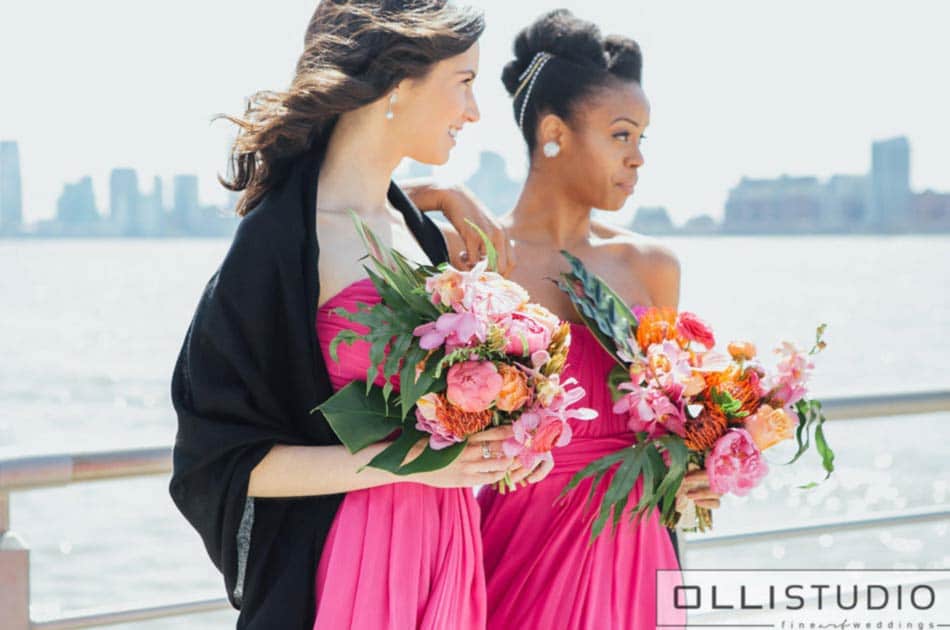 bridesmaid hairstyle for the Big Fake Wedding at Chelsea Piers in NYC